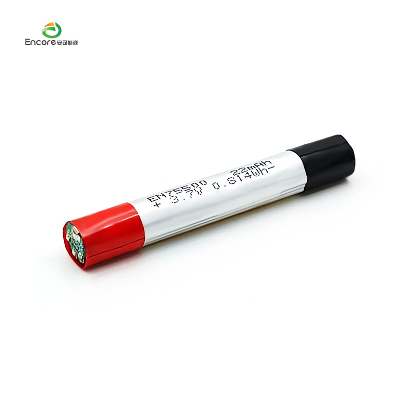 Round Vape 75500 220mah 3.7v lipo battery