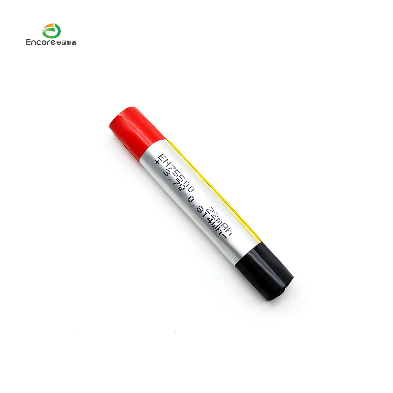 Round Vape 75500 220mah 3.7v lipo battery